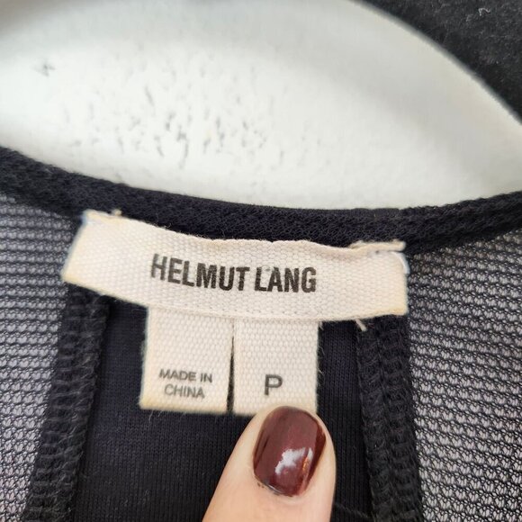 Helmut Lang Little Black Dress Silk Stretch Jersey Knit Pencil Bodycon Women's S - Picture 6 of 8